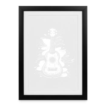 Ukulele Graffiti - Framed poster (27 × 37 cm) - black - Front