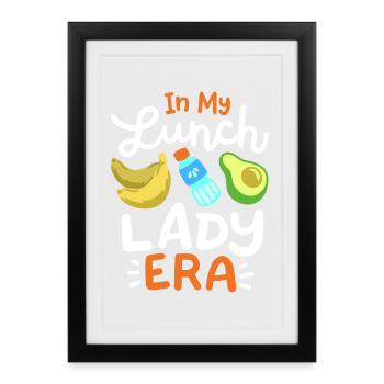 Mittagessen Schule Cafeteria Mitarbeiter - Gerahmtes Poster (27 × 37 cm) - Schwarz - Vorne