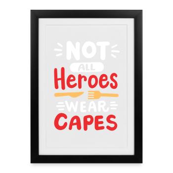 Mittagessen Schule Cafeteria Crew - Gerahmtes Poster (27 × 37 cm) - Schwarz - Vorne