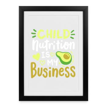 Mittagessen Schule Cafeteria Crew - Gerahmtes Poster (27 × 37 cm) - Schwarz - Vorne