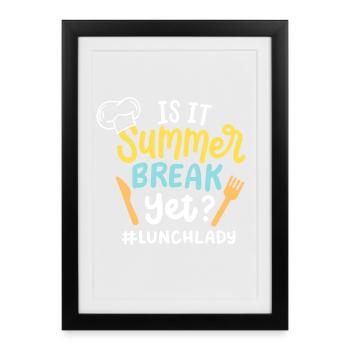 Schulmittagessen Sommerpause - Gerahmtes Poster (27 × 37 cm) - Schwarz - Vorne