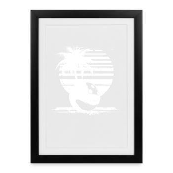 Boule de bowling - Affiche encadrée (27 × 37 cm) - noir - Devant
