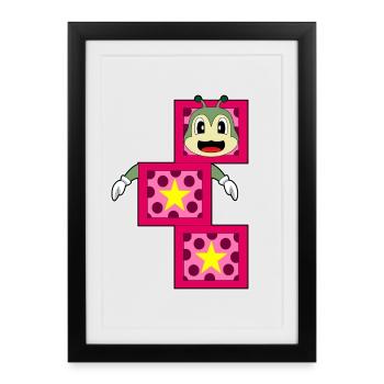 Caterpillar Wizard Magic - Framed poster (27 × 37 cm) - black - Front