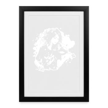 Female violinist - Framed poster (27 × 37 cm) - black - Front