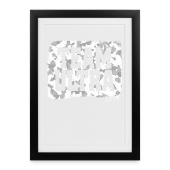 Team Ultra 100M Trail Run Ultramarathon Ultra Run - Framed poster (27 × 37 cm) - black - Front