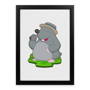 Mole Photographer Camera - Framed poster (27 × 37 cm) - black - Front