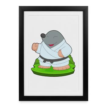 Mole Karate Martial Arts - Framed poster (27 × 37 cm) - black - Front