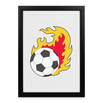 Fireball Football - Framed poster (27 × 37 cm) - black - Front