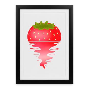 Sunset Strawberry - Framed poster (27 × 37 cm) - black - Front