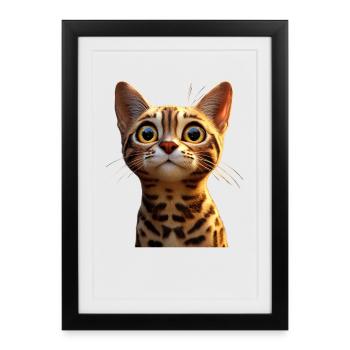 Bengal Cat Leopard Cat Leopardette Bengal Cats - Framed poster (27 × 37 cm) - black - Front