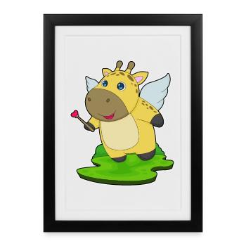 Giraffe Fairy Wand - Framed poster (27 × 37 cm) - black - Front