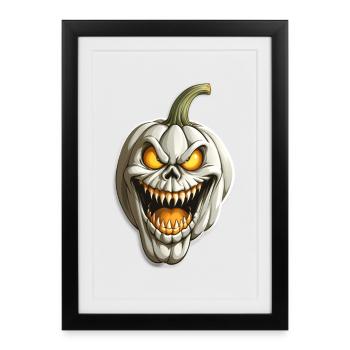Spooky Pumpkin Clown - Framed poster (27 × 37 cm) - black - Front