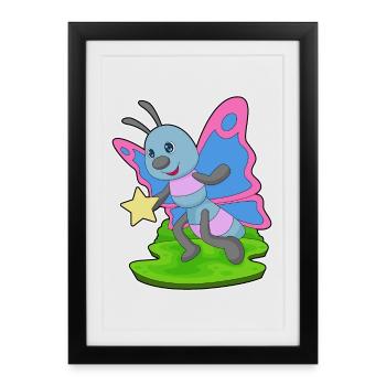 Butterfly Star - Framed poster (27 × 37 cm) - black - Front