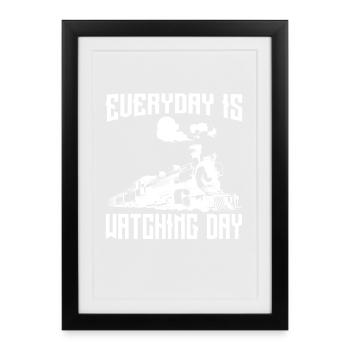 Everyday is Watching Day - Framed poster (27 × 37 cm) - black - Front