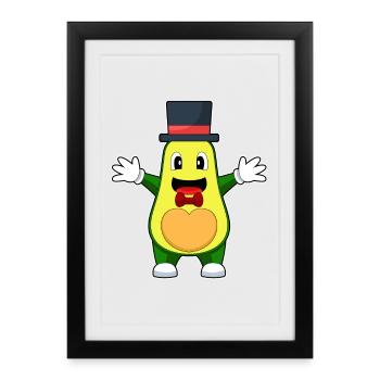 Avocado Groom Cylinder Wedding - Framed poster (27 × 37 cm) - black - Front