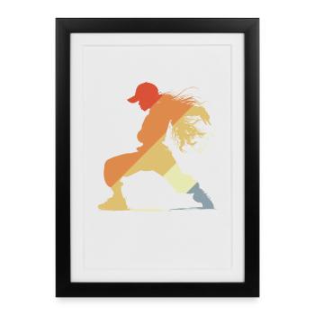 Vintage B-Girl - Affiche encadrée (27 × 37 cm) - noir - Devant