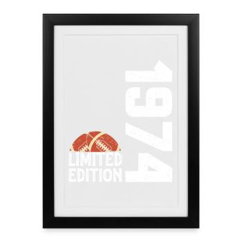 50th Anniversary 1974 Limited Edition Rugby - Framed poster (27 × 37 cm) - black - Front