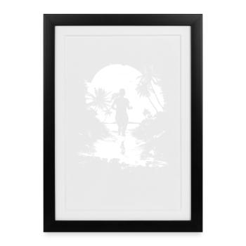 Run - Framed poster (27 × 37 cm) - black - Front