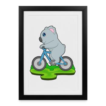 Vélo Koala - Affiche encadrée (27 × 37 cm) - noir - Devant