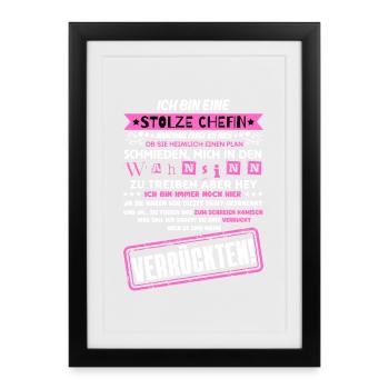 a proud of a troop of crazy - Framed poster (27 × 37 cm) - black - Front