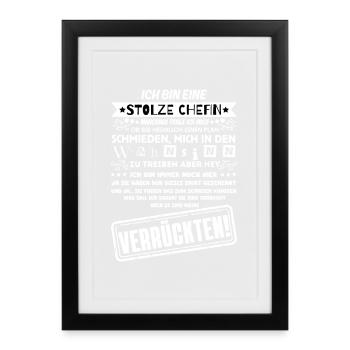 a proud of a troop of crazy - Framed poster (27 × 37 cm) - black - Front