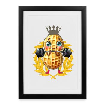 Cabarachide haltérophilie Couronne de laurier Bodybuilder - Affiche encadrée (27 × 37 cm) - noir - Devant