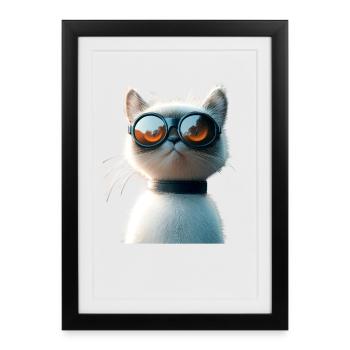 Chat Ragdoll Chat Ragdoll Chat Mignon Chats Ragdoll - Affiche encadrée (27 × 37 cm) - noir - Devant