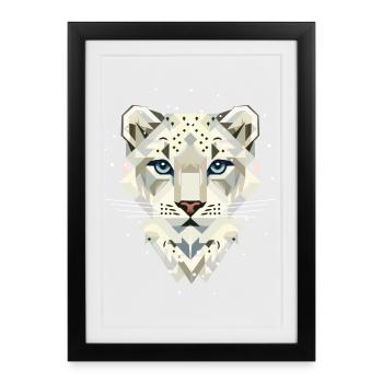 Snow Leopard – Strong Elegance in the Wild - Framed poster (27 × 37 cm) - black - Front