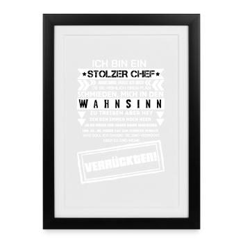 a proud of a troop of crazy - Framed poster (27 × 37 cm) - black - Front