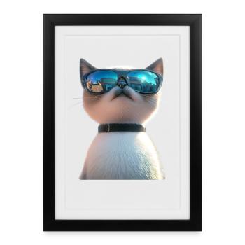 Birman Cat Sacred Birman Cat Cute Birman Cats - Framed poster (27 × 37 cm) - black - Front