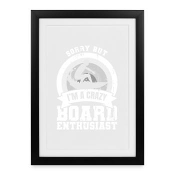 Wellenreiter Witz - Gerahmtes Poster (27 × 37 cm) - Schwarz - Vorne