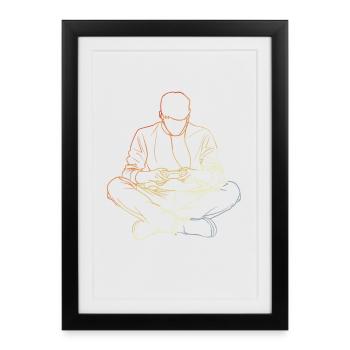 Gamer Boy Vintage Look - Framed poster (27 × 37 cm) - black - Front
