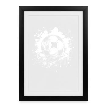 Football Street Art - Framed poster (27 × 37 cm) - black - Front