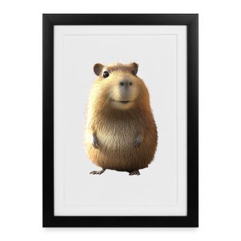 Capybara Be Capy Capybara Drôle Capybara - Affiche encadrée (27 × 37 cm) - noir - Devant