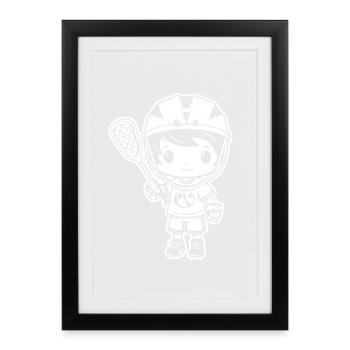 Lacrosse Boy - Framed poster (27 × 37 cm) - black - Front