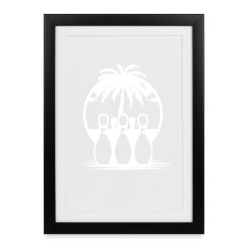 Bowling Graphics - Framed poster (27 × 37 cm) - black - Front