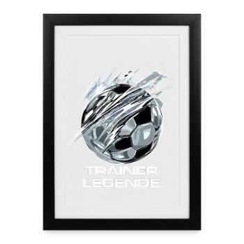 Ball Soccer Soccer - Coach Legend - Gift - Framed poster (27 × 37 cm) - black - Front