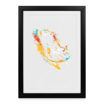 Skateboard Graffiti - Framed poster (27 × 37 cm) - black - Front
