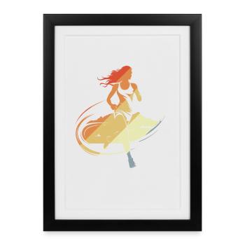 Runner Sketch - Framed poster (27 × 37 cm) - black - Front