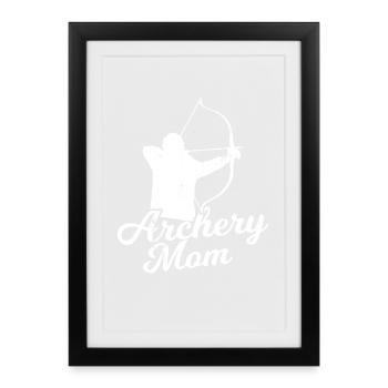 Maman archer - Affiche encadrée (27 × 37 cm) - noir - Devant