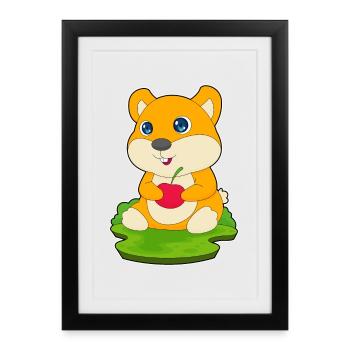 Cerise de hamster - Affiche encadrée (27 × 37 cm) - noir - Devant