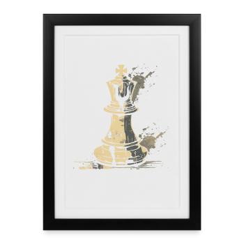 Chess Pieces Graphics - Framed poster (27 × 37 cm) - black - Front