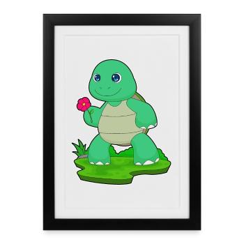 Fleur de tortue - Affiche encadrée (27 × 37 cm) - noir - Devant