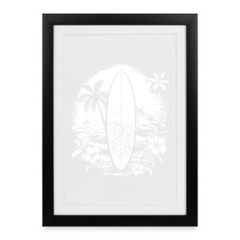 Surfing Sketch - Framed poster (27 × 37 cm) - black - Front