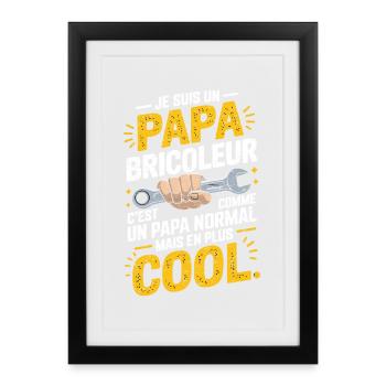 Dad Handyman Gift Humor DIY Garage - Framed poster (27 × 37 cm) - black - Front