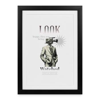 Caméraman - Affiche encadrée (27 × 37 cm) - noir - Devant