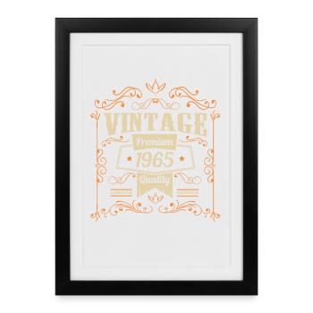 Birthday Vintage Vintage 1965 - Framed poster (27 × 37 cm) - black - Front