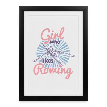 Rowing Girl - Framed poster (27 × 37 cm) - black - Front