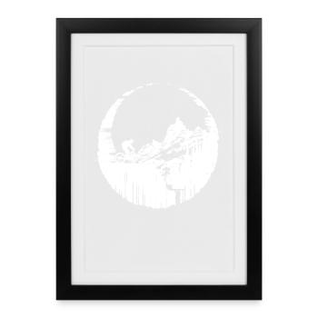 Amateurs de VTT - Affiche encadrée (27 × 37 cm) - noir - Devant