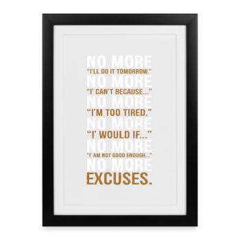 no more I will do it tomorrow - Framed poster (27 × 37 cm) - black - Front